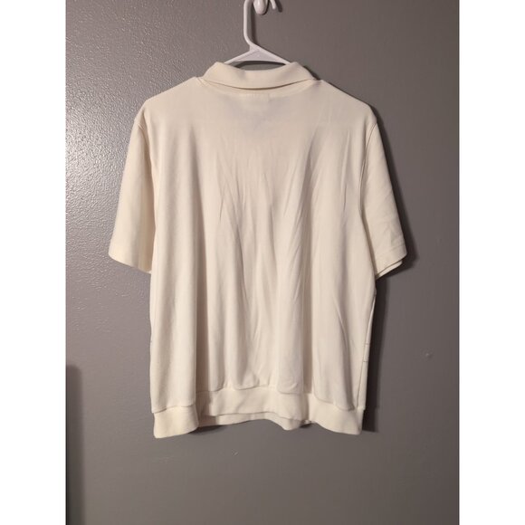 Alfred Dunner L Knit Polo Shirt Patchwork Embroidered Floral Elephant Vintage - Picture 5 of 7